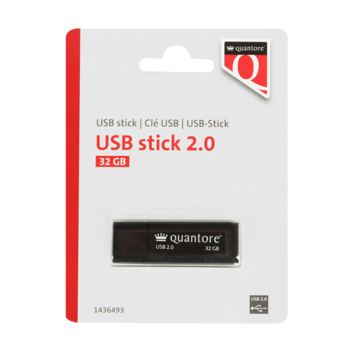 USB-stick Quantore 32GB 2.0 zwart