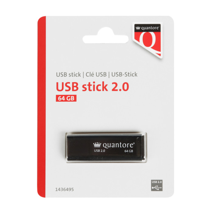 USB-stick Quantore 64GB 2.0 zwart