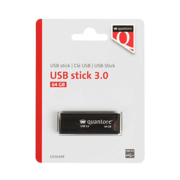 USB-stick Quantore 64GB 3.0 zwart