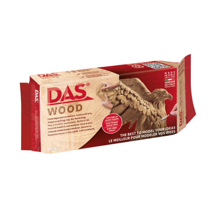 Klei DAS air hardening hout 700 gram