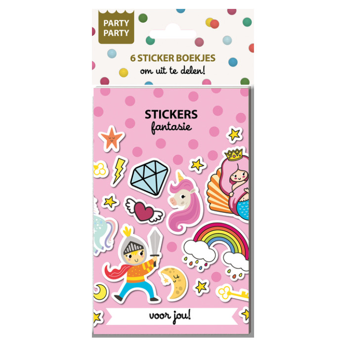 Party Party 6 Sticker boekjes Fantasie Interstat