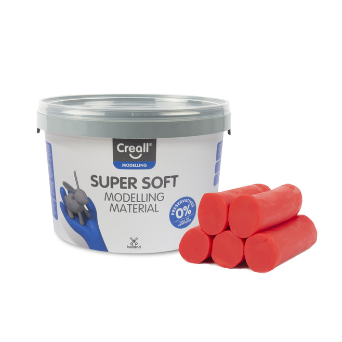 Klei Creall supersoft rood 1750gram