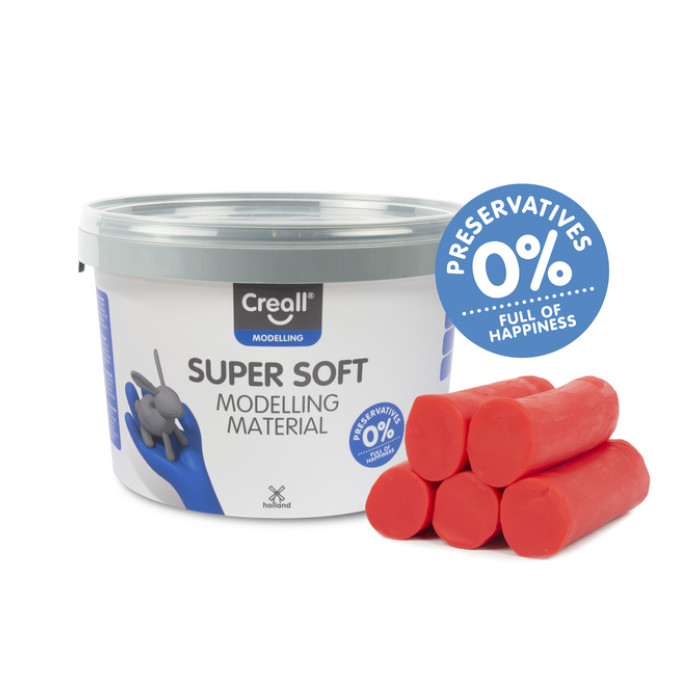 Klei Creall supersoft rood 1750gram