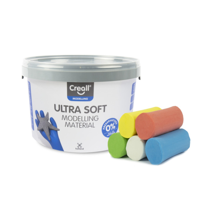 Klei Creall Play-it Ult Soft rd/bl/gn/gl/wt 1100gr