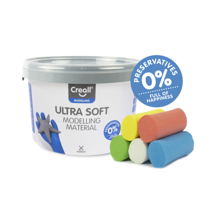 Klei Creall Play-it Ult Soft rd/bl/gn/gl/wt 1100gr