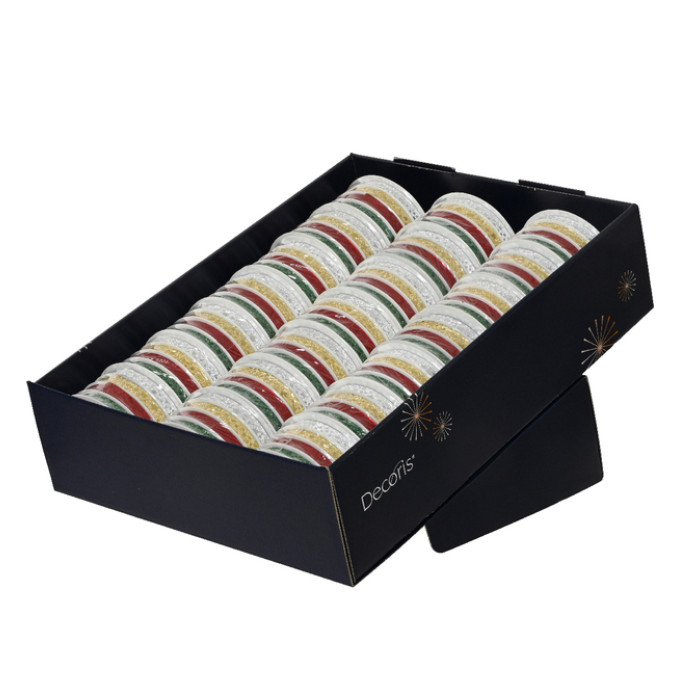 Cadeaulint Decoris rol met 4 kleuren assorti
