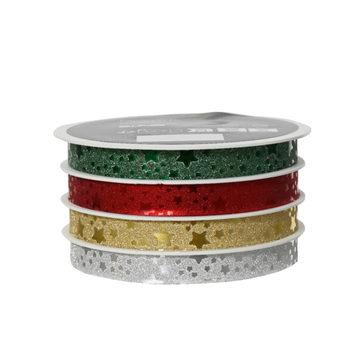 Cadeaulint Decoris rol met 4 kleuren assorti