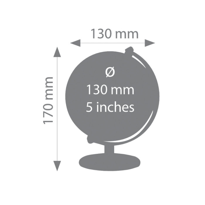 Globe Troika 13cm zwart-zilver
