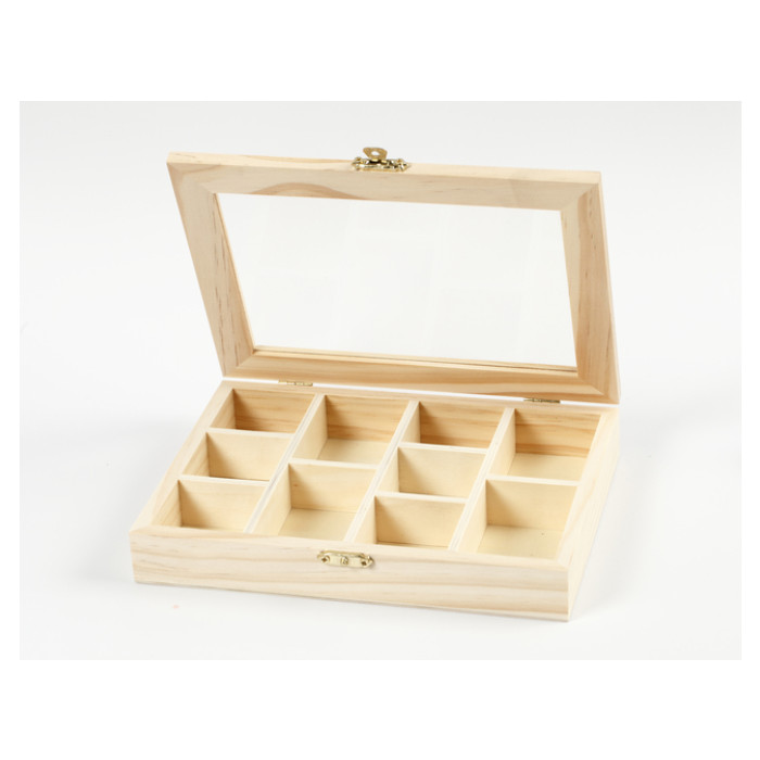 Kist Creativ Company 15.5x20.5x3.5cm glazen deksel