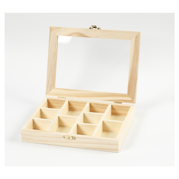 Kist Creativ Company 15.5x20.5x3.5cm glazen deksel