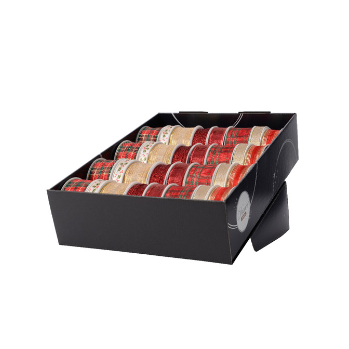 Cadeaulint Decoris polyester kerstthema assorti