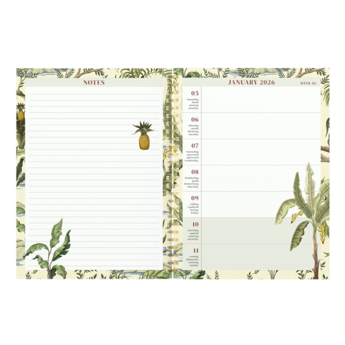 Agenda 2026 Lannoo bureau Botanic 7d/2p wit groen