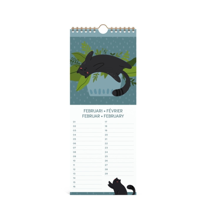 Verjaardagskalender Lannoo 130x325 Cats
