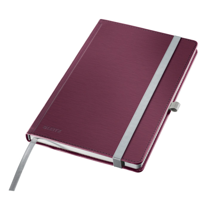 Notitieboek Leitz Style A5 lijn 160 pagina's rood