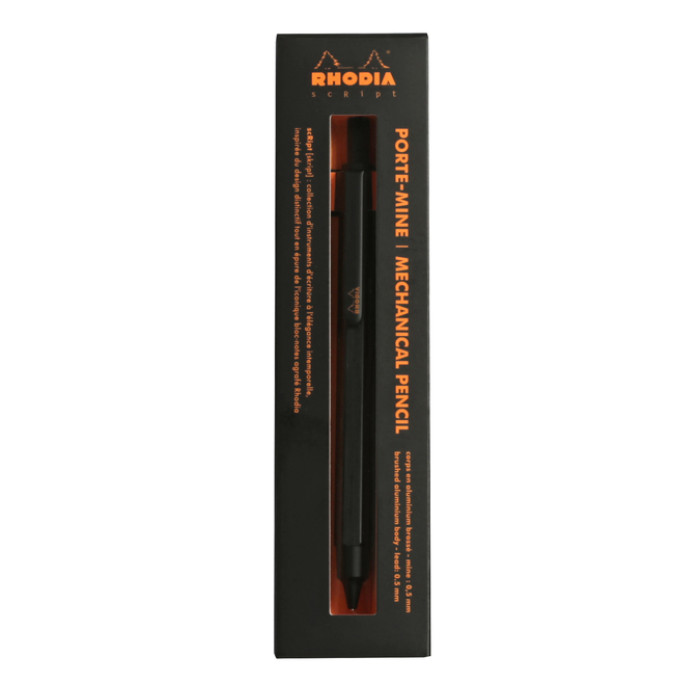 Vulpotlood Rhodia scRipt 0.5mm zwart