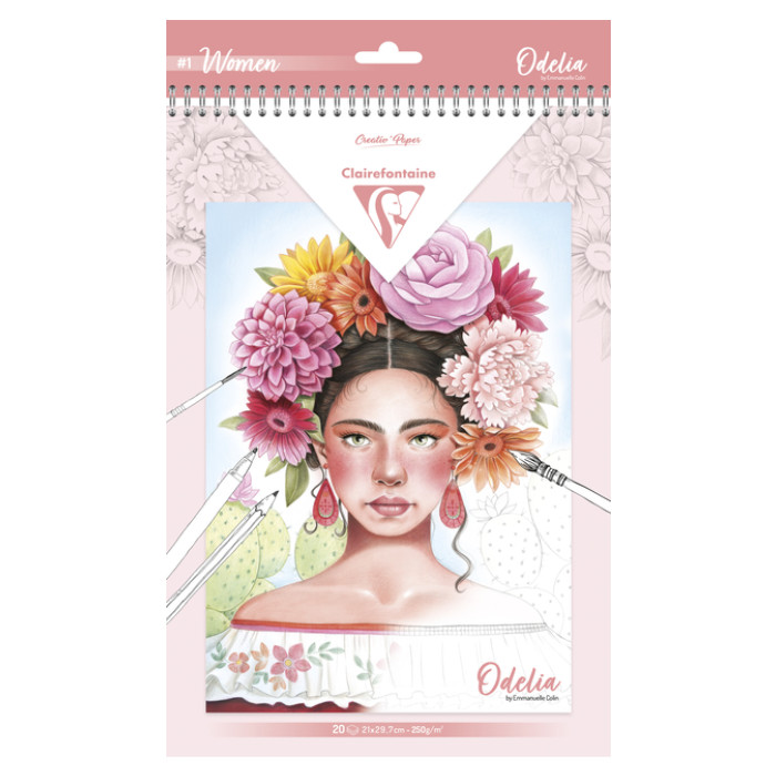 Kleurboek Clairfontaine Odelia A4 Vrouwen