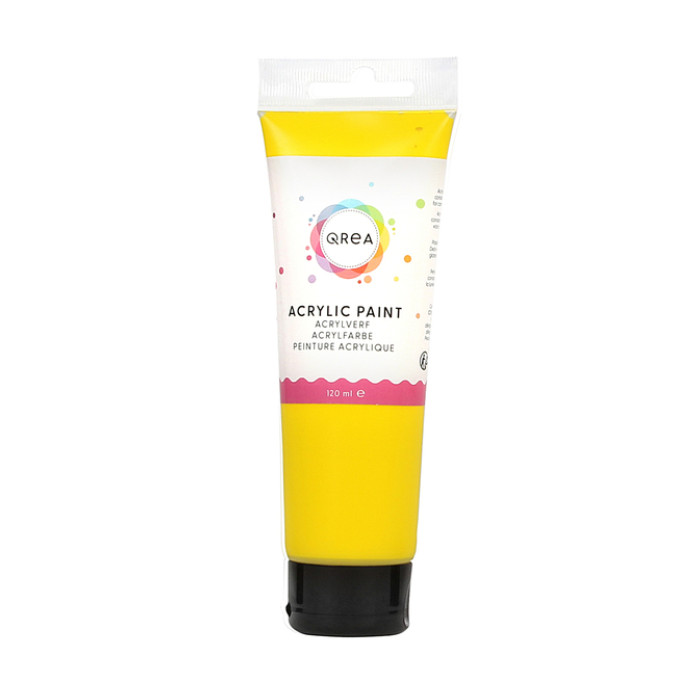 Acrylverf Qrea 120 ml primair geel