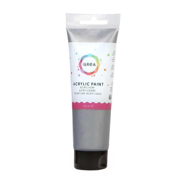 Acrylverf Qrea 120 ml zilver
