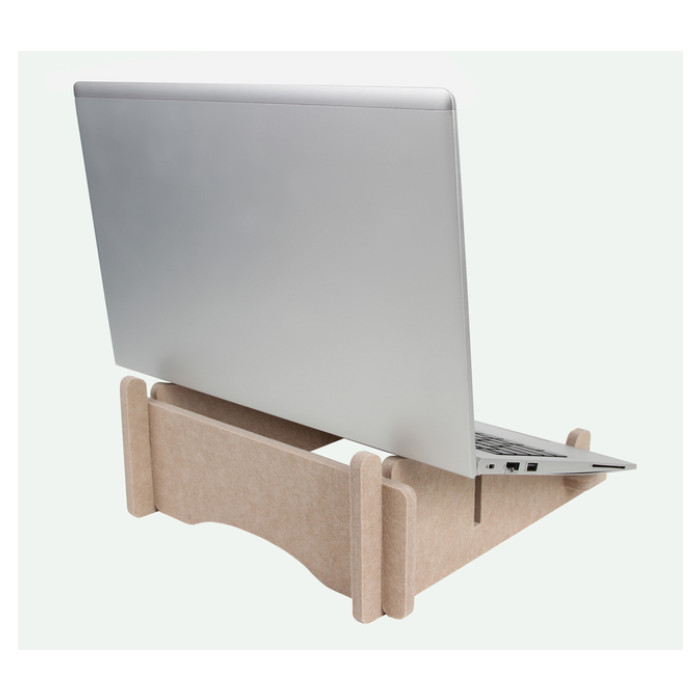 Gerecyclede laptopstandaard Quantore vilt zand