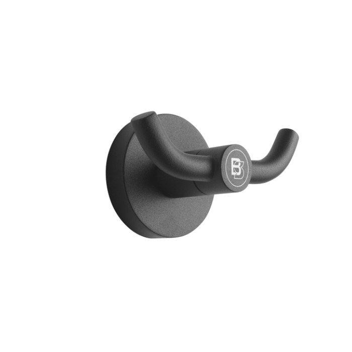 Kledinghaak Blacksatino 2 haaks zwart 332120