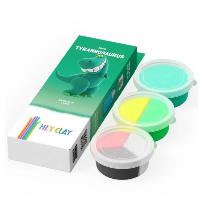 Klei Hey Clay dinos set 3 delen