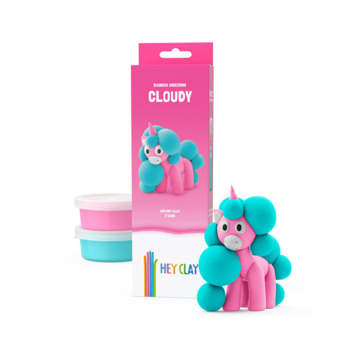 Klei Hey Clay eenhoorn set 3 delen