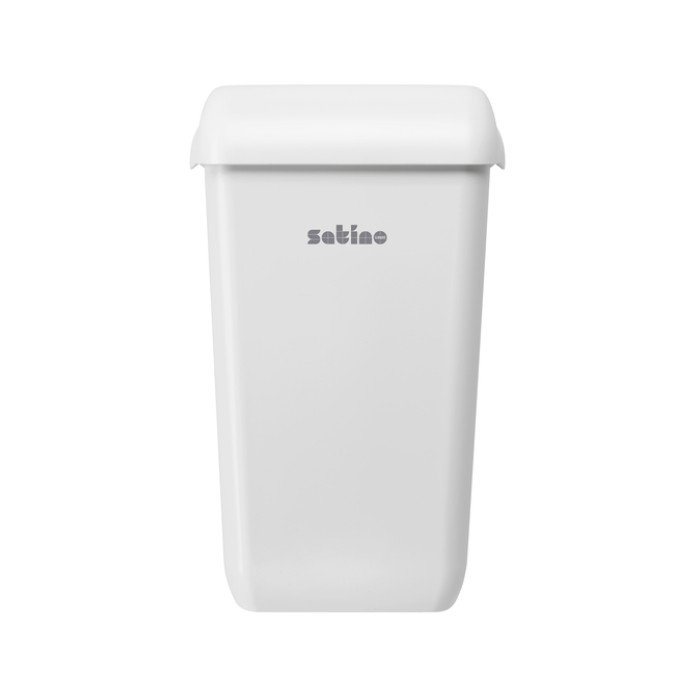 Afvalbak Satino open inworp 23 liter wit 332580