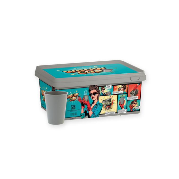 Koffiebeker IEZZY 180ml herbruikbaar Wauw 150st gr