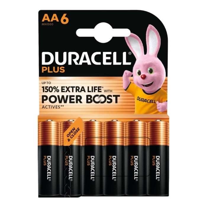 Batterij Duracell Plus Powerboost AA X6
