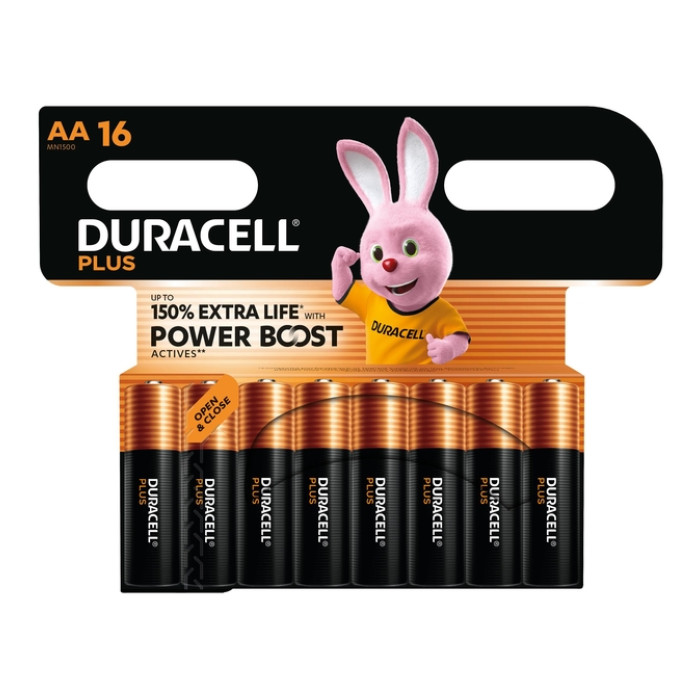 Batterij Duracell Plus Powerboost AA X16
