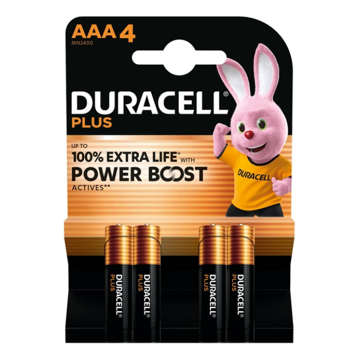 Batterij Duracell Plus Powerboost AAA X4
