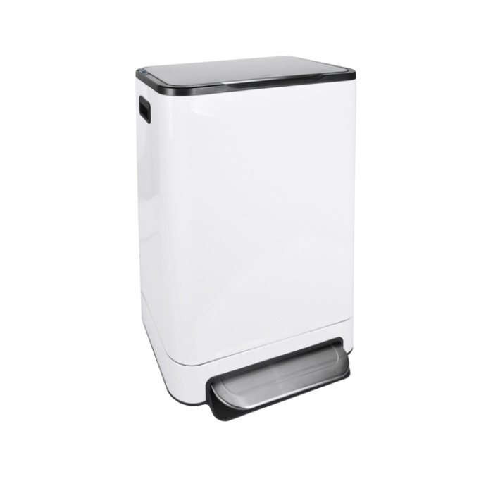 Pedaalemmer Desq 40 liter RVS wit