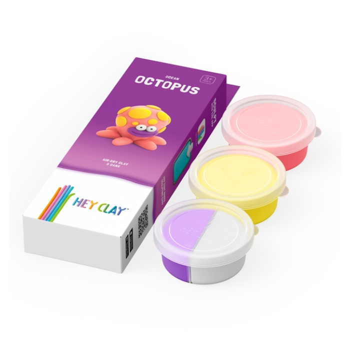 Klei Hey Clay Octopus 3 potjes