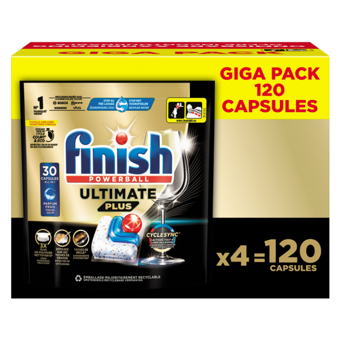 Vaatwastabletten Finish Ultimate plus 120 stuks