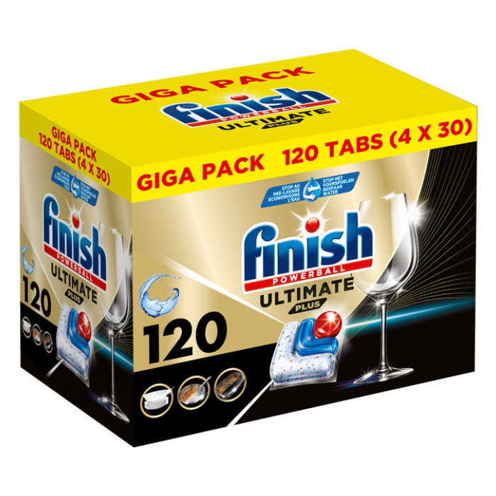 Vaatwastabletten Finish Ultimate plus 120 stuks