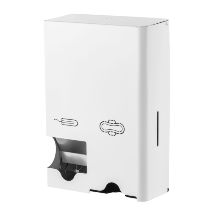 Dameshygiënedispenser klein RVS wit MQSTB P