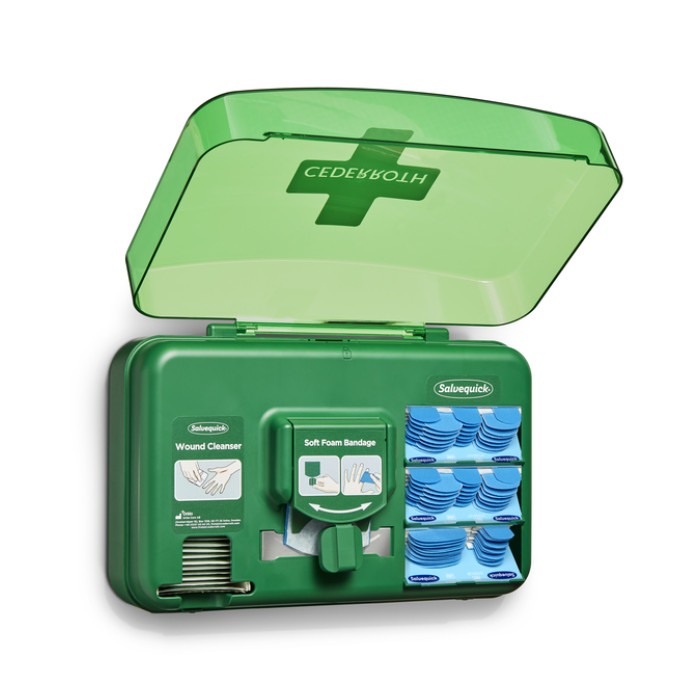 Wond dispenser Cederroth Salvequick blauw