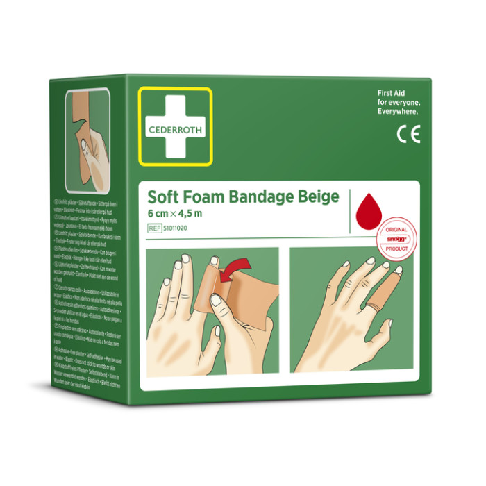 Bandage Cederroth Soft Foam beige 6cmx4.5m