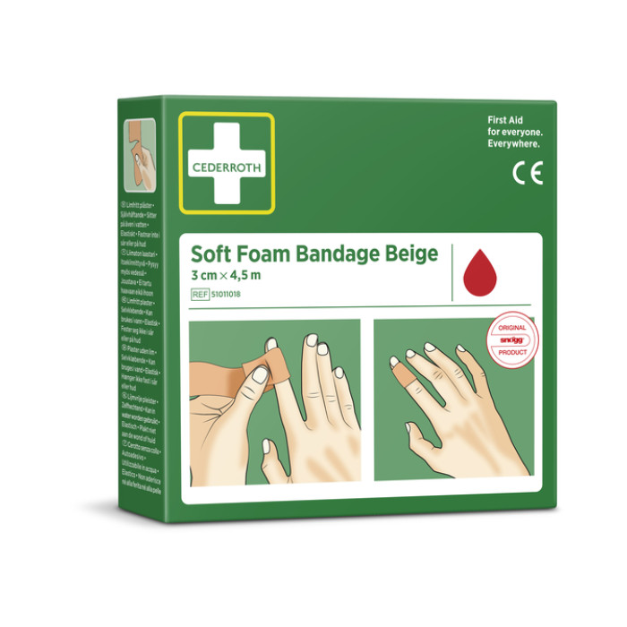 Bandage Cederroth Soft Foam beige 3cmx4.5m