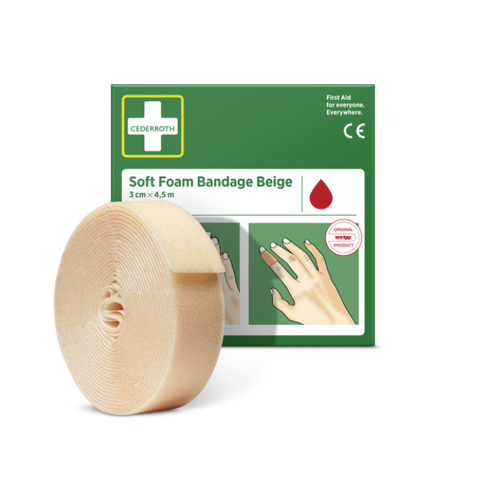 Bandage Cederroth Soft Foam beige 3cmx4.5m