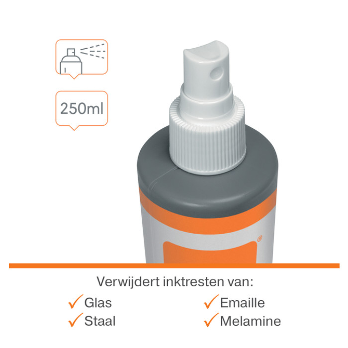Whiteboardreinigingsspray Nobo waterbasis 250ml