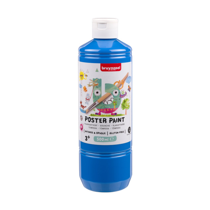 Plakkaatverf Bruynzeel fles 500ml lichtblauw