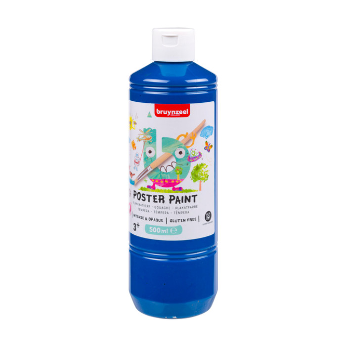 Plakkaatverf Bruynzeel fles 500ml diepblauw