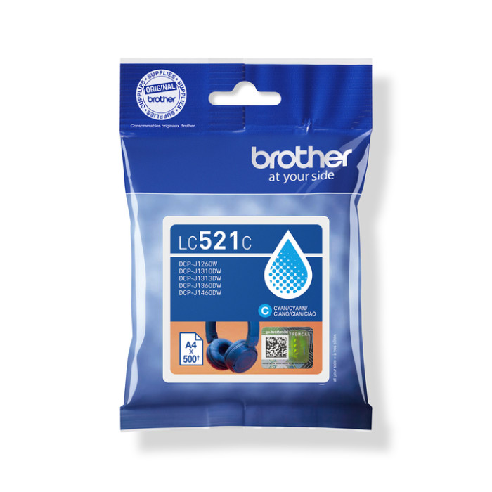 Inktcartridge Brother LC-521C blauw