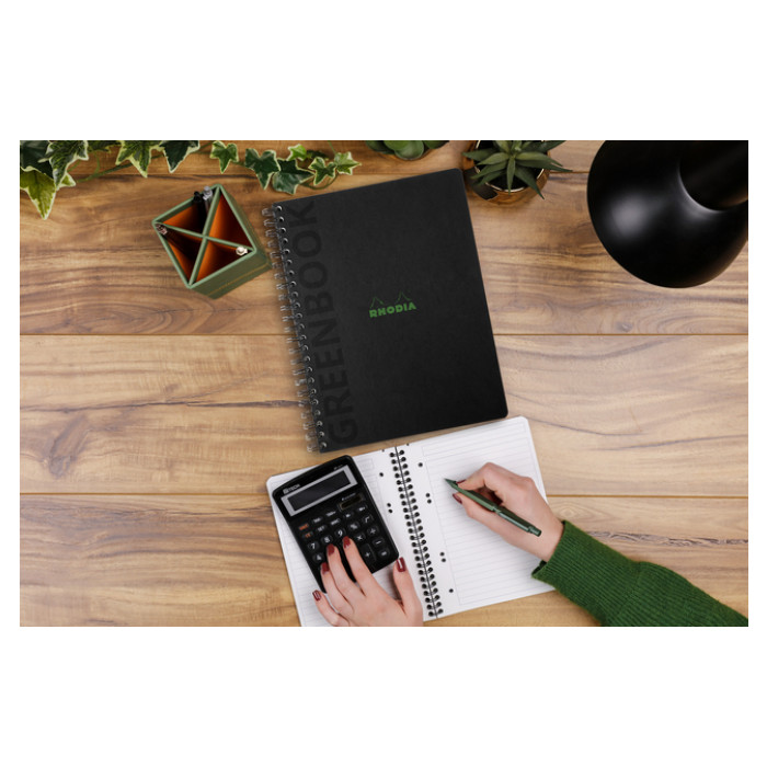 Notitieboek Rhodia Greenbook recycled A4+ lijn hc