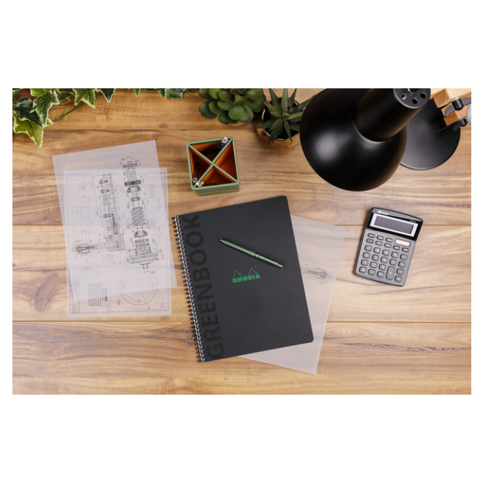 Notitieboek Rhodia Greenbook recycled A5+ lijn sc