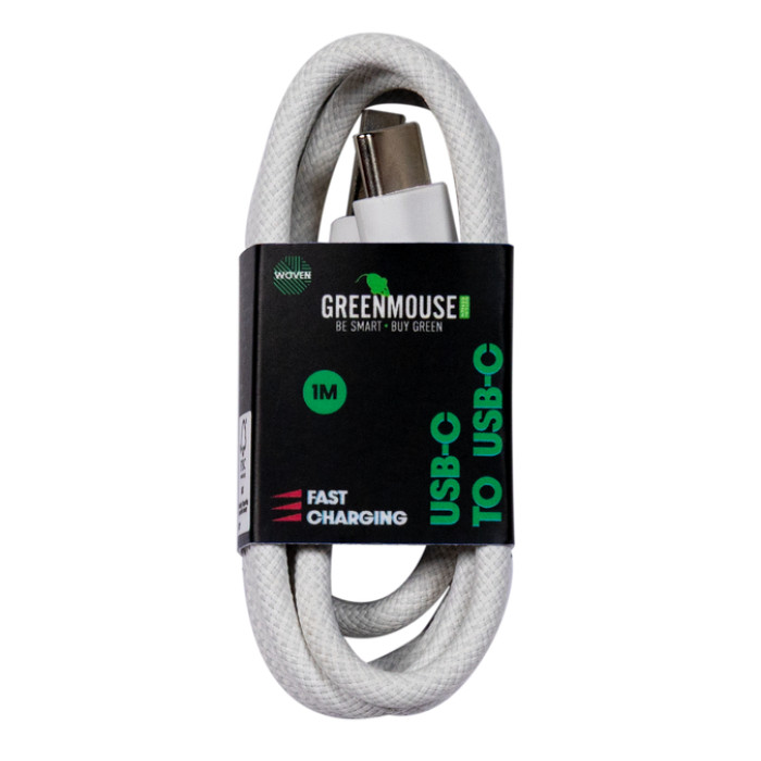 Kabel Green Mouse USB-C to USB-C data Woven 1m