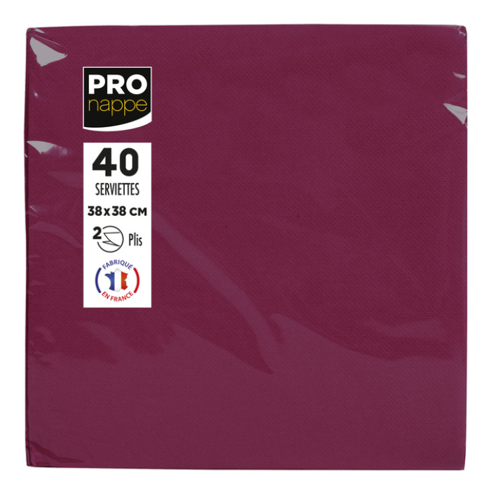 Servet Pronappe 380x380mm 40 vel bordeauxrood