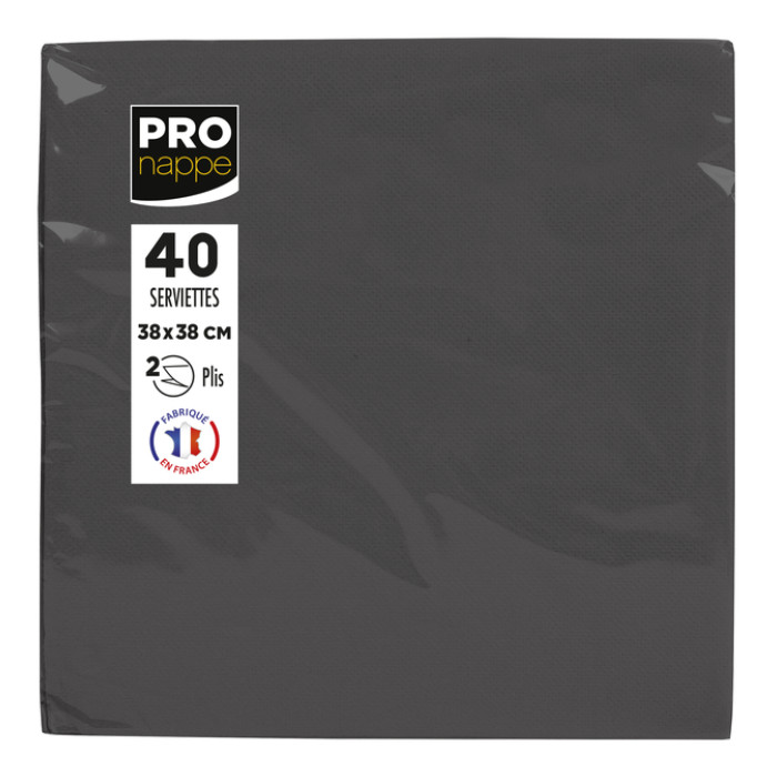 Servet Pronappe 380x380mm 40 vel zwart