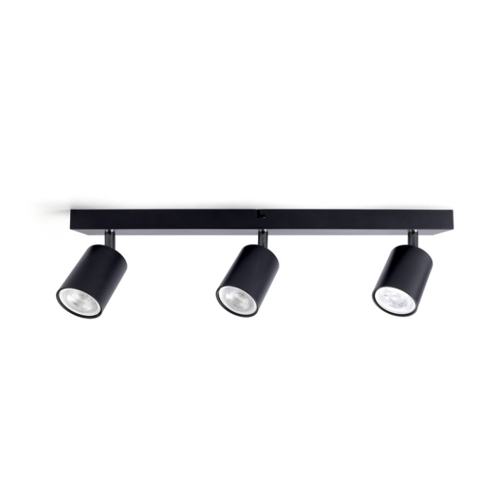 Plafondspot Integral Siena 3 spot IP20 GU10 zwart